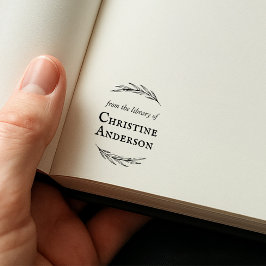 Carimbo Auto Entintado Faça Sua Própria Fraço Da Biblioteca Do Self-Inki