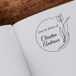 Carimbo Auto Entintado Faça Sua Própria Fraço Da Biblioteca Do Self-Inki