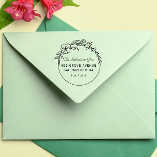 Carimbo Auto Entintado Família de Script Personalizado de Endereço de Dev