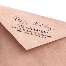 Carimbo Auto Entintado Família Feliz Feriados de Caligrafia na moda Scrip