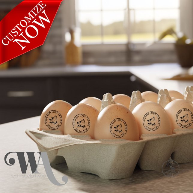 Carimbo Auto Entintado Farm and Phone Custom Egg Stamp (Criador carregado)