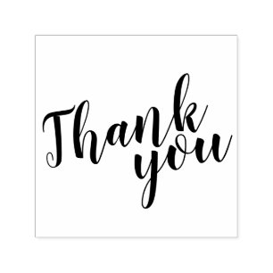 Carimbo Auto Entintado Favor de Casamento de Script Moderno Obrigado