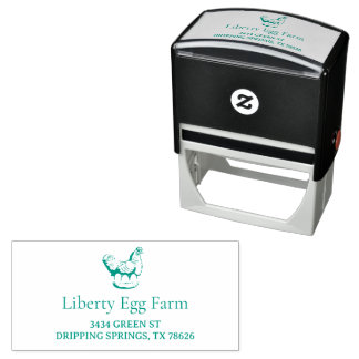 Carimbo Auto Entintado Fazenda de frango vintage personalizada
