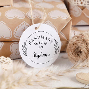 Carimbo Auto Entintado Feita à mão botânica, feita à mão, com anel de amo