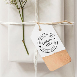 Carimbo Auto Entintado Feita à mão com amor e nome personalizado Obrigado