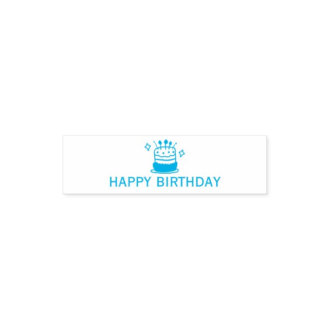 Carimbo Auto Entintado Feliz aniversário (Design)