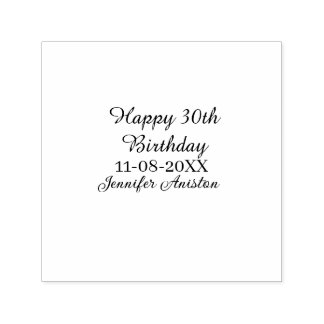 Carimbo Auto Entintado Feliz aniversário de 30 anos para adicionar nome d