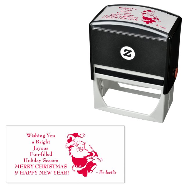 Carimbo Auto Entintado Feliz Feliz ano novo de Natal (In Situ)