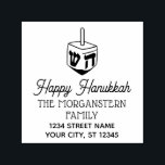 Carimbo Auto Entintado Feliz Hanukkah Chanukah Pião Nome Endereço<br><div class="desc">Feliz Hanukkah Chanukah Pião Nome da Família Endereço de Remessa ========</div>