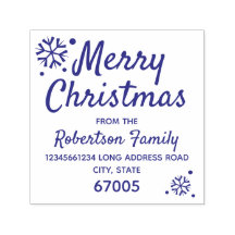 Feliz Natal Elegante Snowflake Endereço de Devoluç