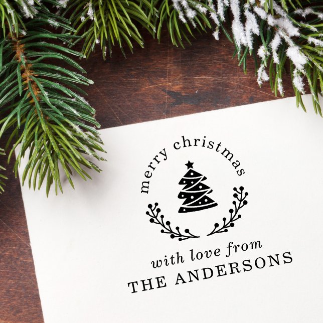 Carimbo Auto Entintado Feliz Natal Globe (Criador carregado)