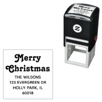 Feliz Natal Retro Tipografia Endereço de Devolução