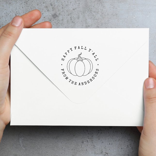 Carimbo Auto Entintado Feliz Queda Vocês Todos Pumpkin (Criador carregado)