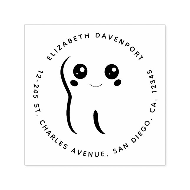 Carimbo Auto Entintado Feliz Sorriso de Dente Dental (Design)