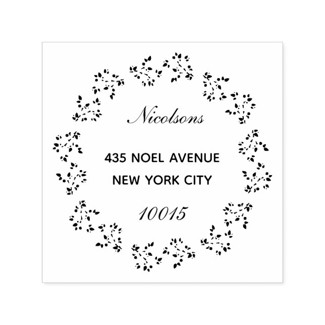 Carimbo Auto Entintado Festivo Foliday Wreath (Design)