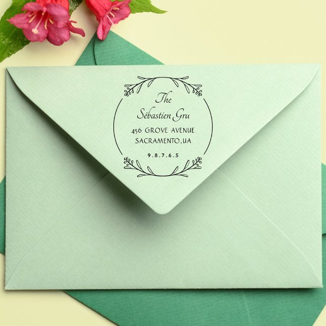 Carimbo Auto Entintado Fio Botânico Negrito (Criador carregado)