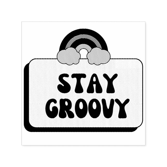 Carimbo Auto Entintado Fique Groovy (Design)