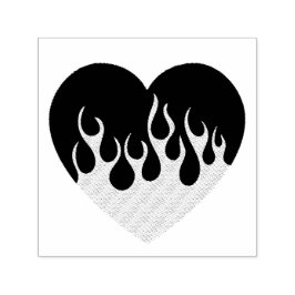 Carimbo Auto Entintado Fire Heart
