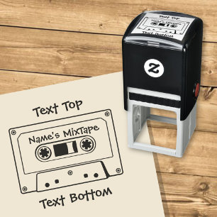 Carimbo Auto Entintado Fita Cassete de Áudio