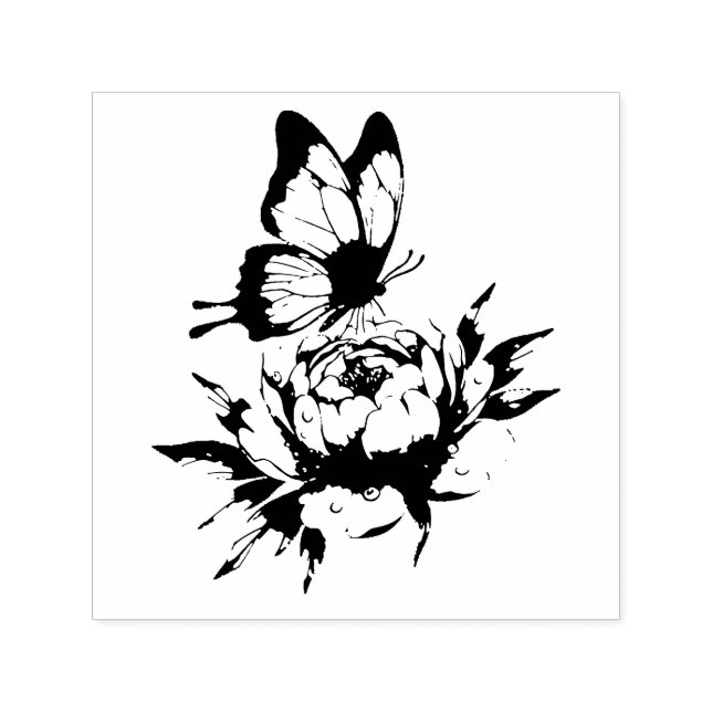 Carimbo Auto Entintado Flor (Design)