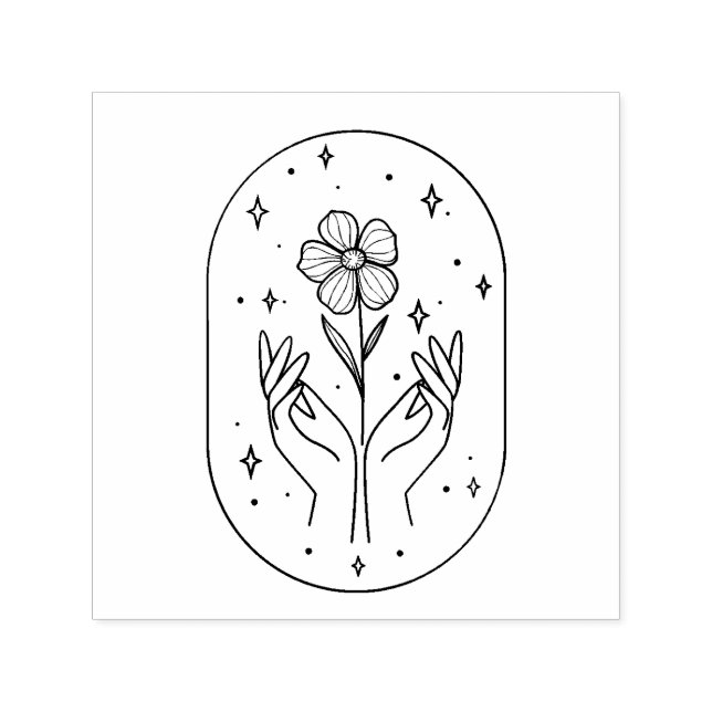Carimbo Auto Entintado Flor (Design)