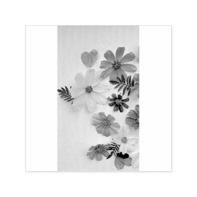 Carimbo Auto Entintado Floral gift tag (Design)