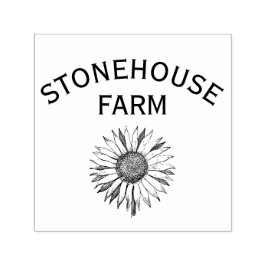 Carimbo Auto Entintado Floral Nome da sua empresa