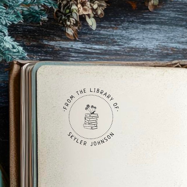 Carimbo Auto Entintado Flores bonitas na Biblioteca Personalizada de Pilh (Criador carregado)