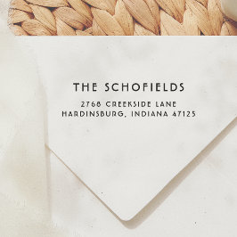 Carimbo Auto Entintado Fonte Simples Moderna Deco Nome da Família Endereç