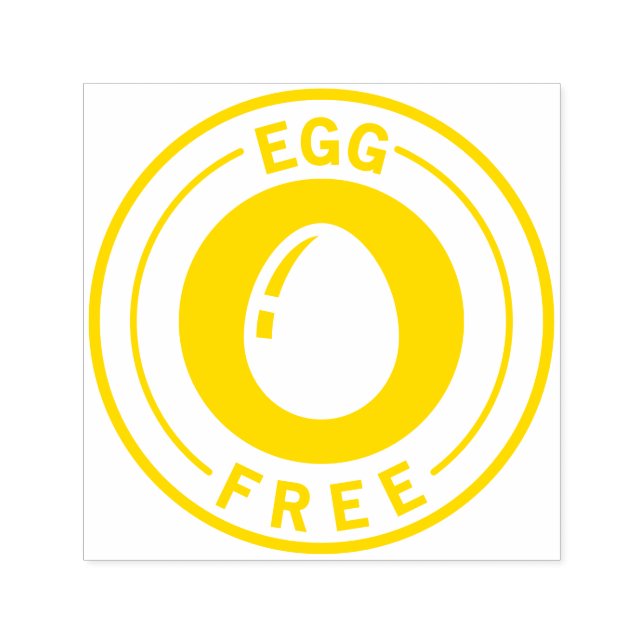 Carimbo Auto Entintado Food Allergy Icon Egg Free (Design)