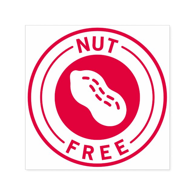 Carimbo Auto Entintado Food Allergy Icon Peanut Free (Design)