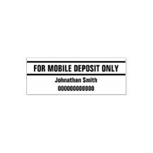 For Mobile Deposit Only Name Bank Account Number