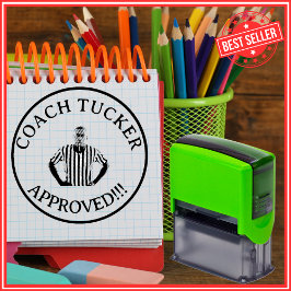 Carimbo Auto Entintado Foto personalizada do professor aprovado pelo trei