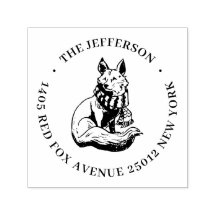 Fox Animal Cartoon Nome personalizado Nome de reto