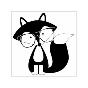Carimbo Auto Entintado Fox bonito do hipster