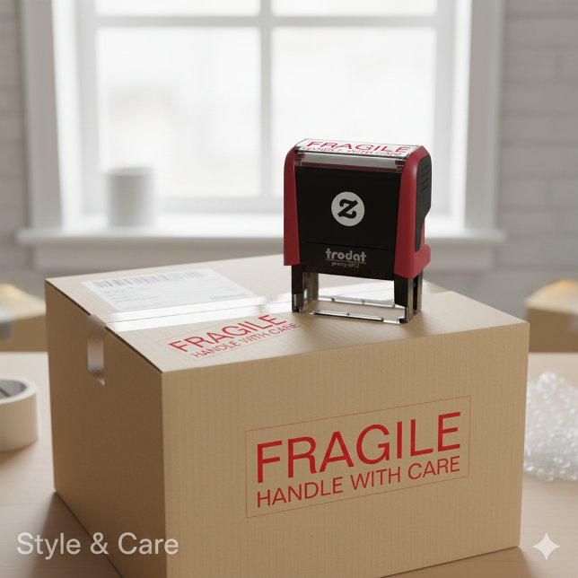 CARIMBO AUTO ENTINTADO FRAGILE - HANDLE WITH CARE (FRAGILE - HANDLE WITH CARE SELF-INKING STAMP)