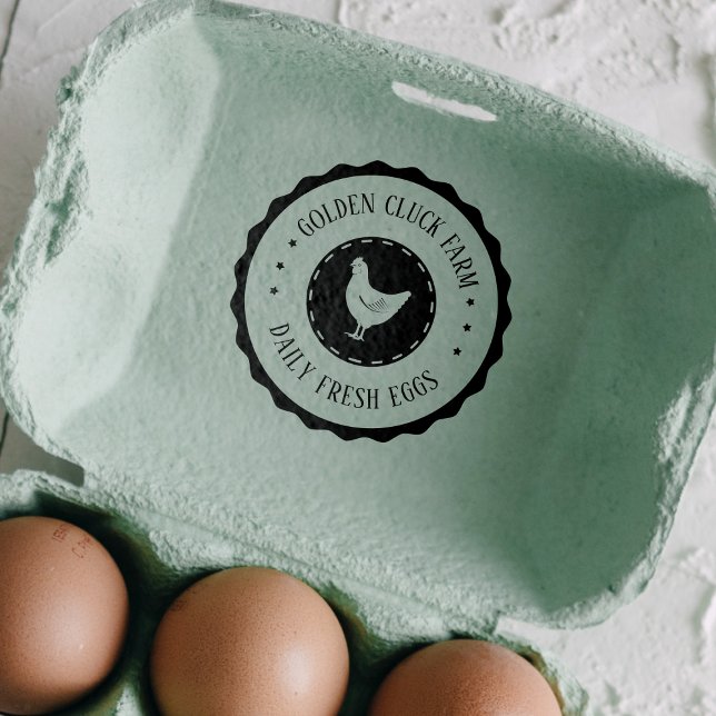 Carimbo Auto Entintado Frangos de Ovos de Fazenda Russos (Criador carregado)