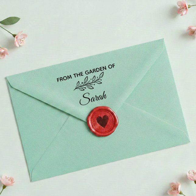 Carimbo Auto Entintado From the Garden of Custom Name Stamp (Criador carregado)