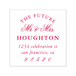 Carimbo Auto Entintado Futuro Sr. Endereço de Devolução da & Sra. Wedding