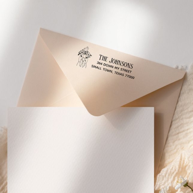 Carimbo Auto Entintado Galinha-Floral Cuta com Script Mão (Criador carregado)