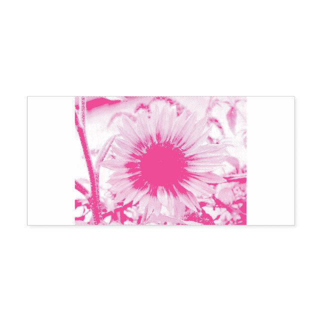 Carimbo Auto Entintado Girassol rosa pálido (Design)