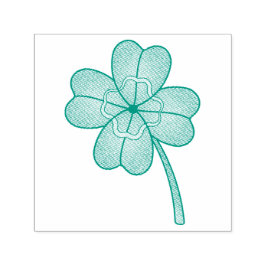Carimbo Auto Entintado Glitter Four Leaf Clover