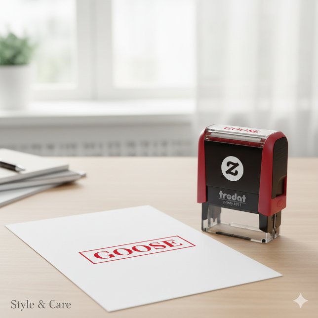 Carimbo Auto Entintado Goose Custom Text Self-Inking Stamp for Crafts (Goose Custom Text Self-Inking Stamp for Crafts)