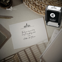 Carimbo Auto Entintado Gothic Chic Family Return Address Stamp