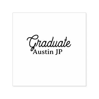 Carimbo Auto Entintado Graduation name purple simple minimal stylish call