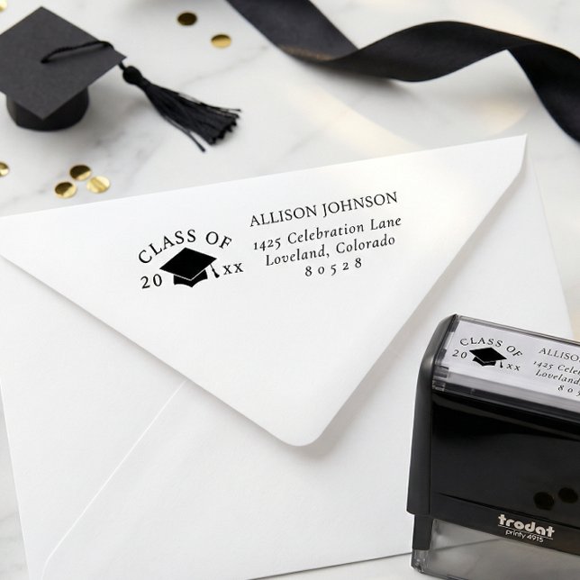 Carimbo Auto Entintado Graduation Return Address (Criador carregado)