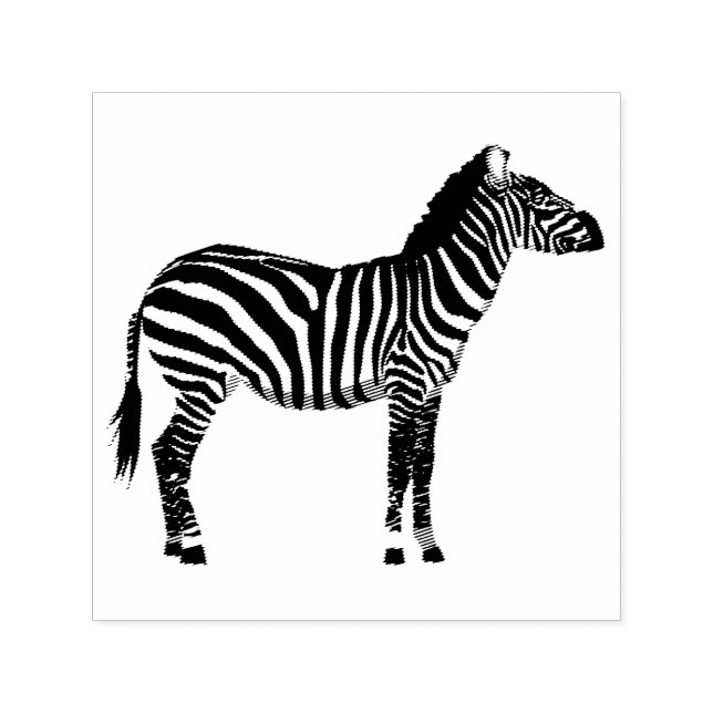 Carimbo Auto Entintado Gráfico bonito de uma zebra (Design)
