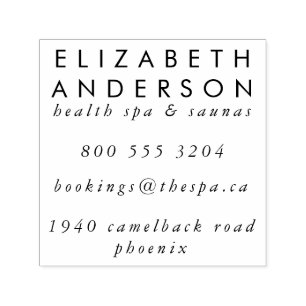 Carimbo Auto Entintado Grande Endereço de Email do Telefone da Sua Empre