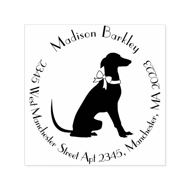 Carimbo Auto Entintado Greyhound Dog Puppy (Design)