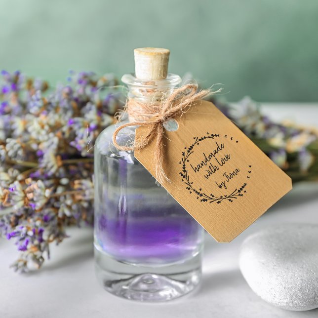 Carimbo Auto Entintado Guirlanda de Corações de Lavanda Feita à Mão (Criador carregado)